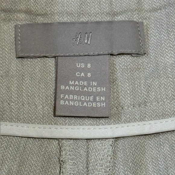 H&M beige linen shorts for women size 8 - Picture 4 of 7